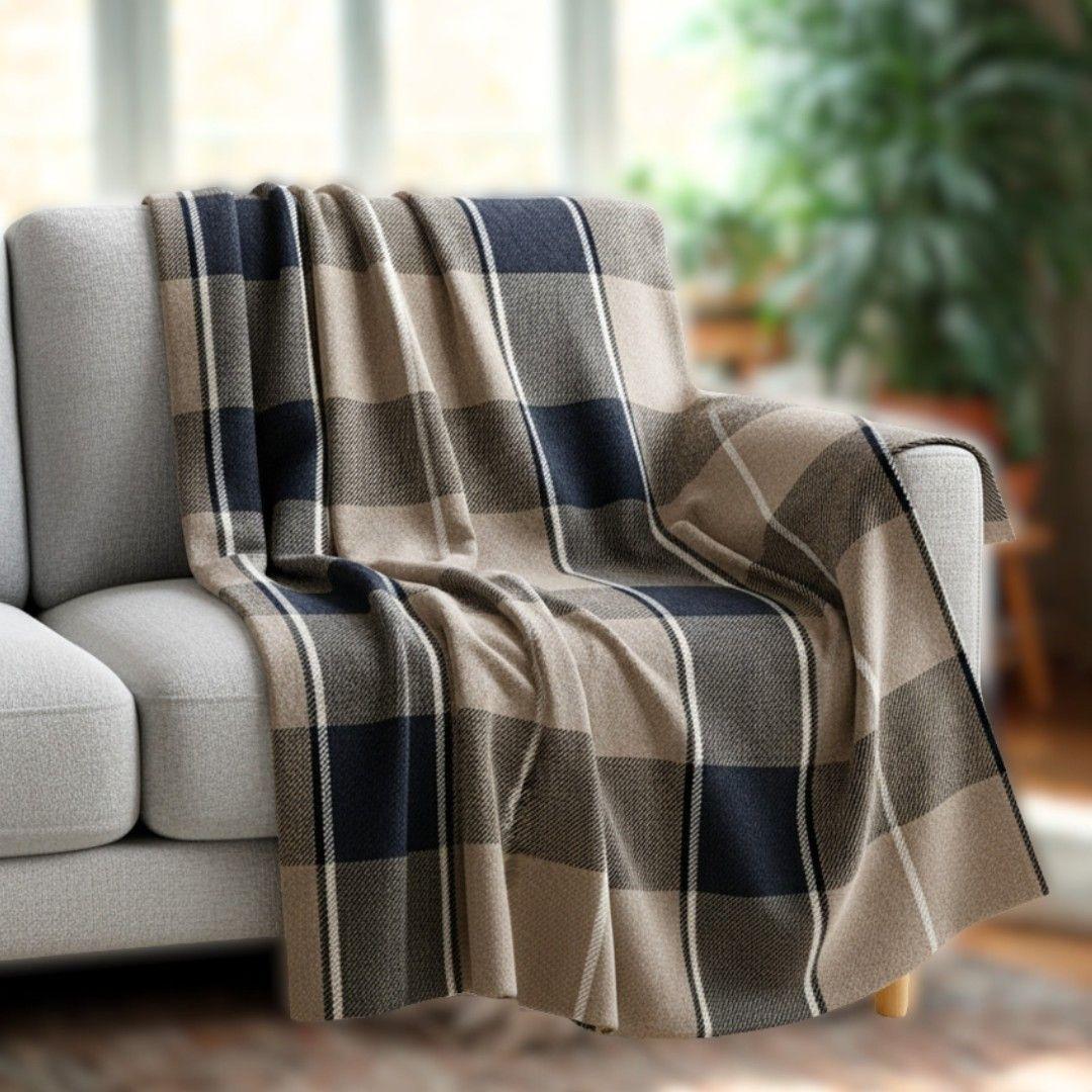 Handwoven Tant Blanket – Acrylic Wool Throw (7'3" x 5'6")