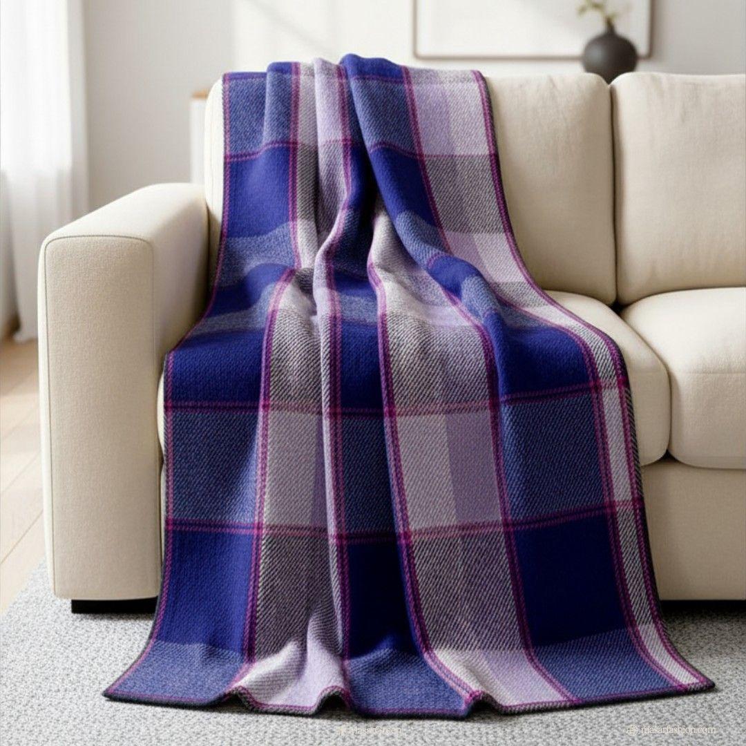 Handwoven Tant Blanket – Acrylic Wool Throw (7'3" x 5'6")