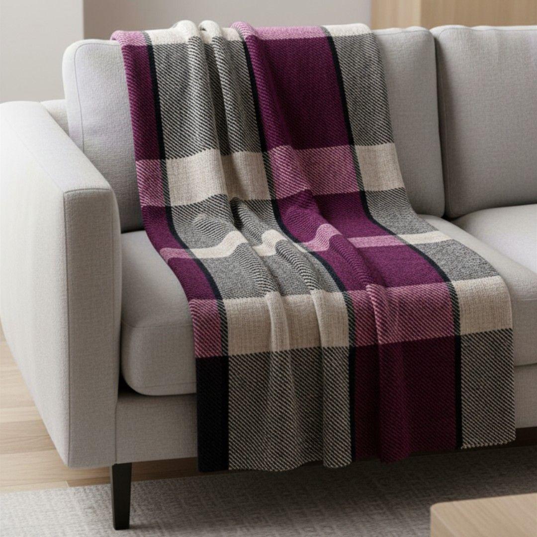 Handwoven Tant Blanket – Acrylic Wool Throw (7'3" x 5'6")